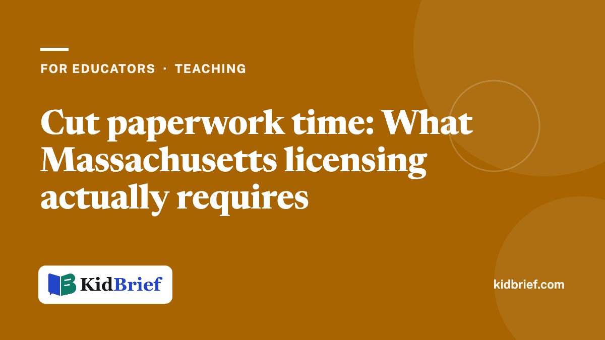 Cut paperwork time: What Massachusetts licensing actually requires