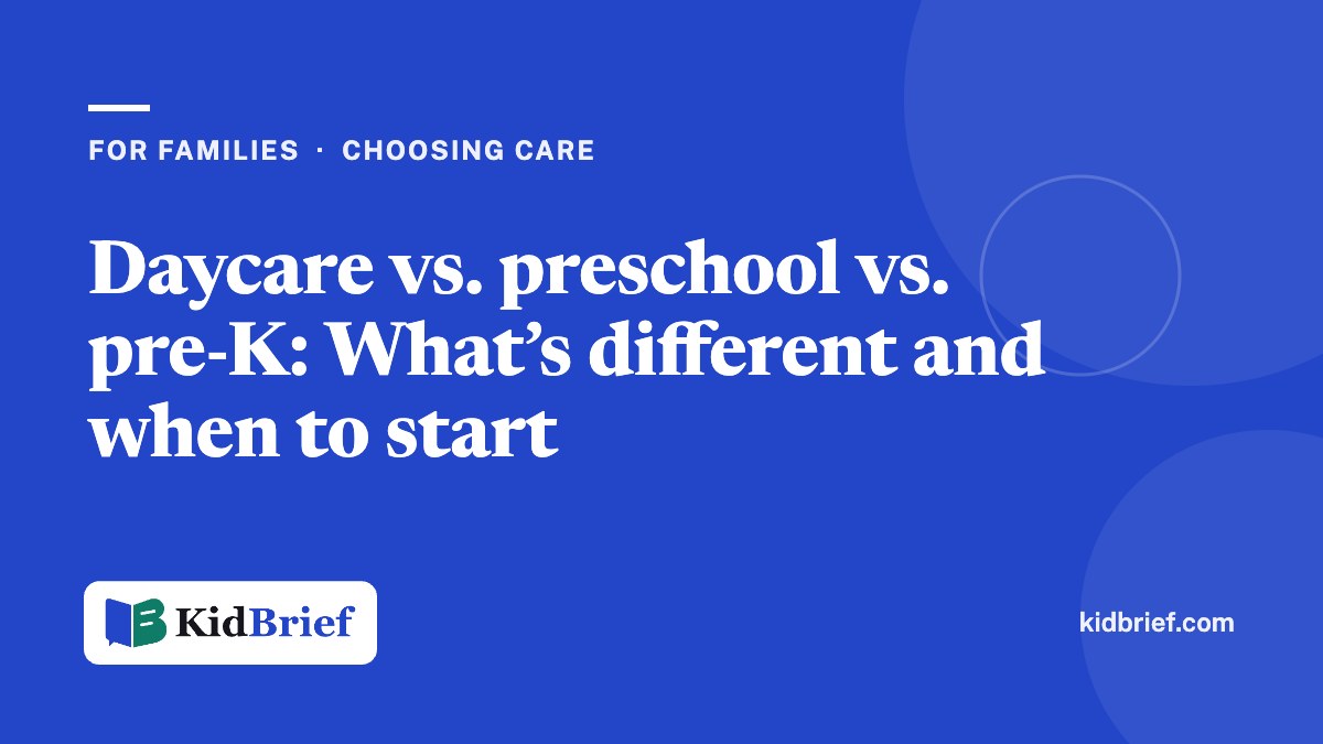 Daycare vs. preschool vs. pre-K: What’s different and when to start