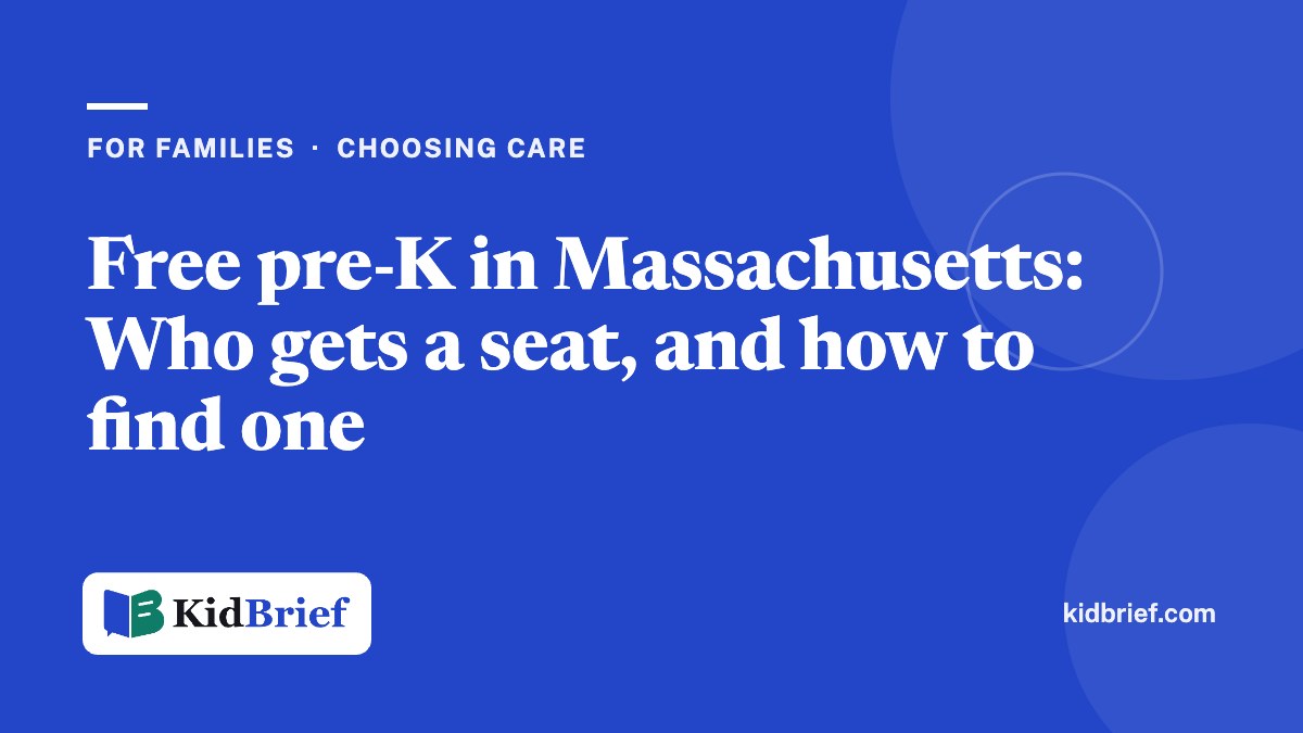 Free pre-K in Massachusetts: Who gets a seat, and how to find one