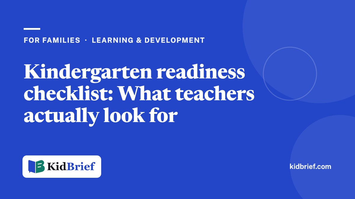 Kindergarten readiness checklist: What teachers actually look for