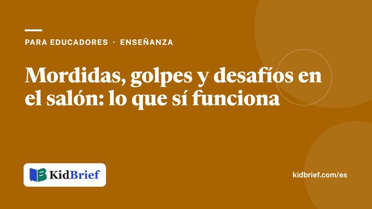 Mordidas, golpes y desafíos en el salón: lo que sí funciona