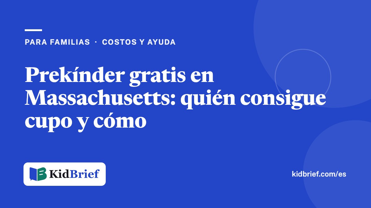 Prekínder gratis en Massachusetts: quién consigue cupo y cómo