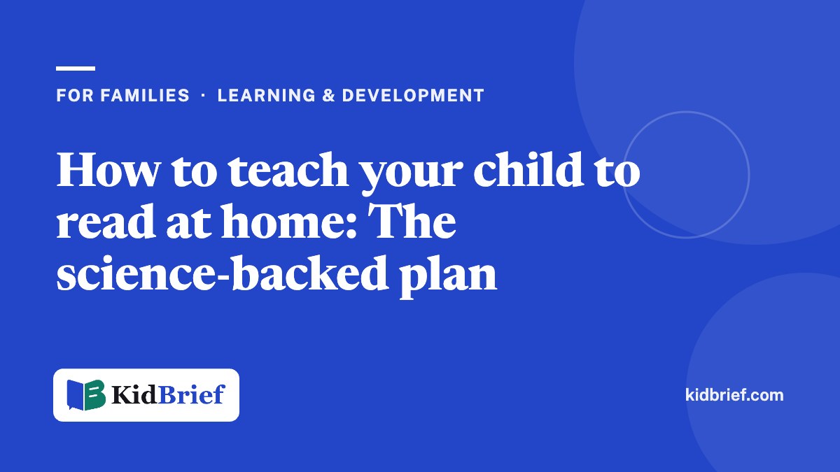 How to teach your child to read at home: The science-backed plan